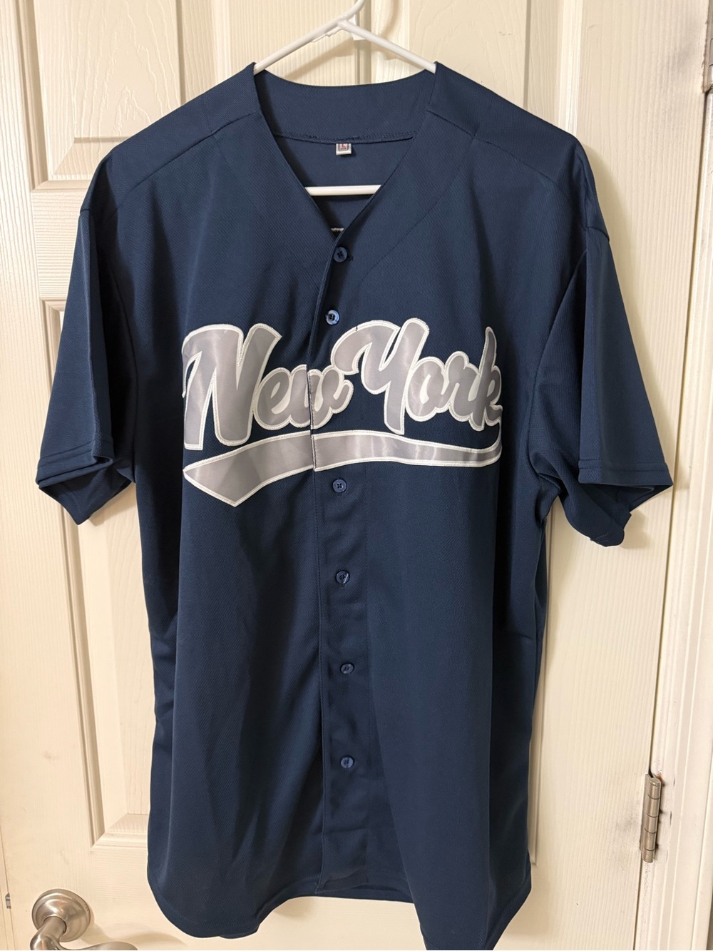 New York Script #Jeter Baseball Jersey - Navy